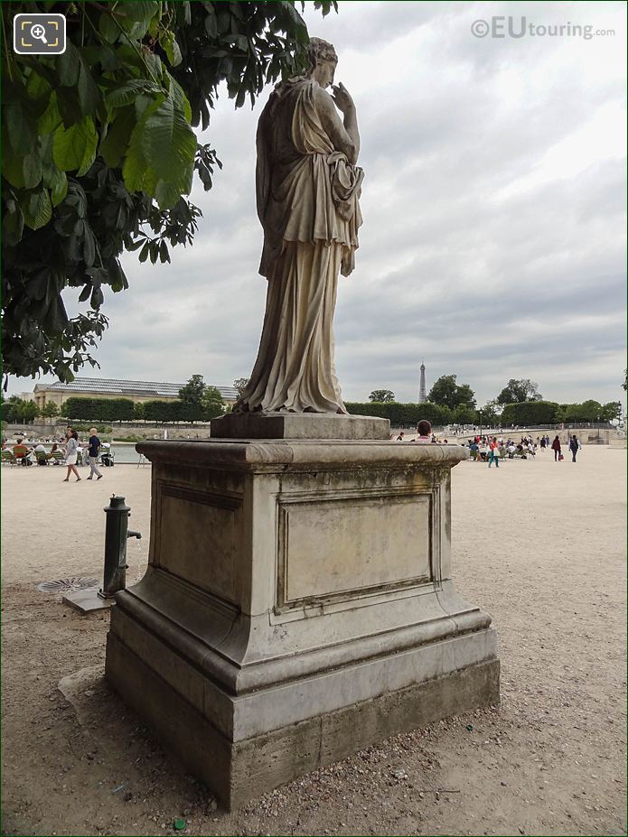 Statue at Octagonal Basin, Jardin des Tuileries, looking SW
