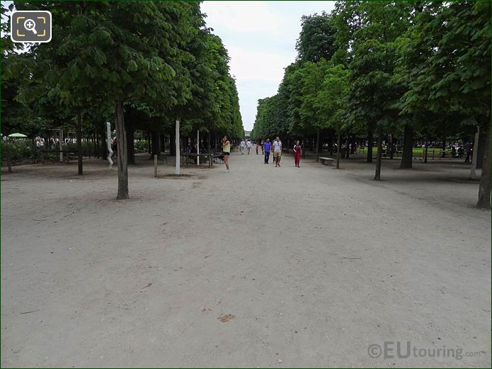 Allee Sous Couvert Nord, Grand Couvert, Jardin des Tuileries looking SE