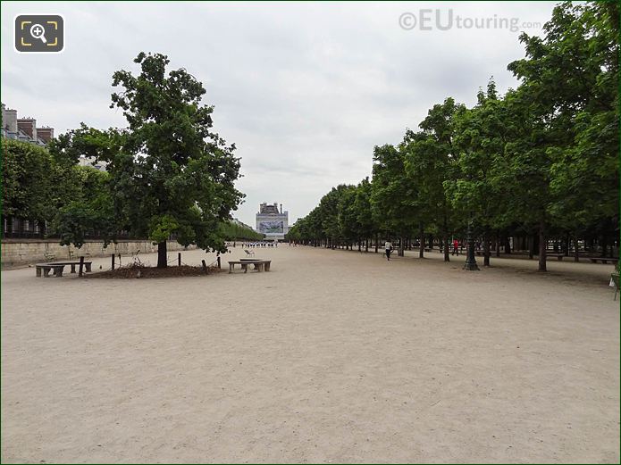 Esplanade des Feuillants Pathway Tuileries Gardens looking SE