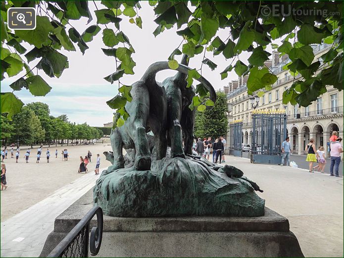 View from Terrasse des Feuilants and gates to Rue de Rivoli, Jardin des Tuileries