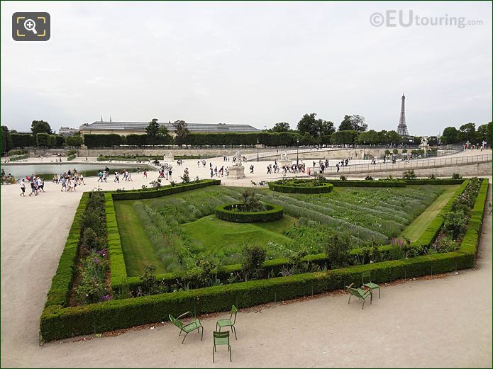 Roseraie Nord, Jardin des Tuileries looking SW