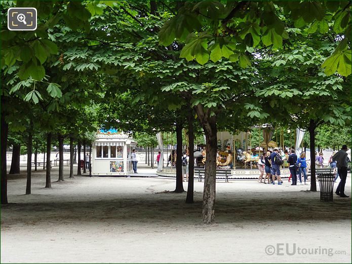 Carousel in Grand Couvert, Tuileries Gardens looking N