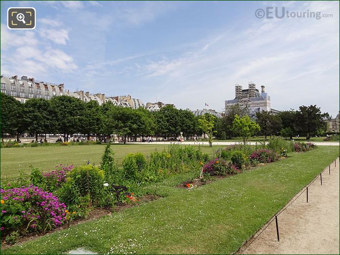 Carre de Fer Nord garden in historical Jardin des Tuileries, Paris