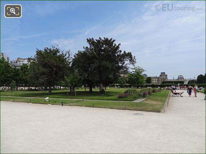 Petit Reserve Nord French formal garden in Jardin des Tuileries looking East