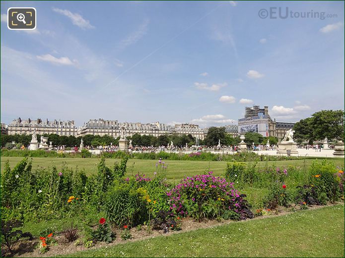 Demi-lune Carre de Fer Sud, Tuileries Gardens looking NE