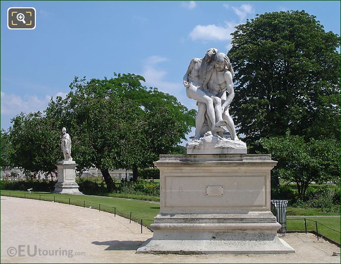 SE view of The Good Samaritan and Grand Carre, Jardin des Tuileries