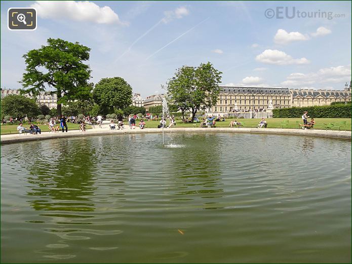 Fish pond, Vivier Sud, Jardin des Tuileries looking NE