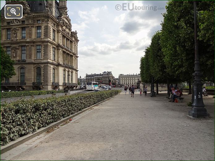Terrasse des Tuileries pathway, Jardin des Tuileries looking SW