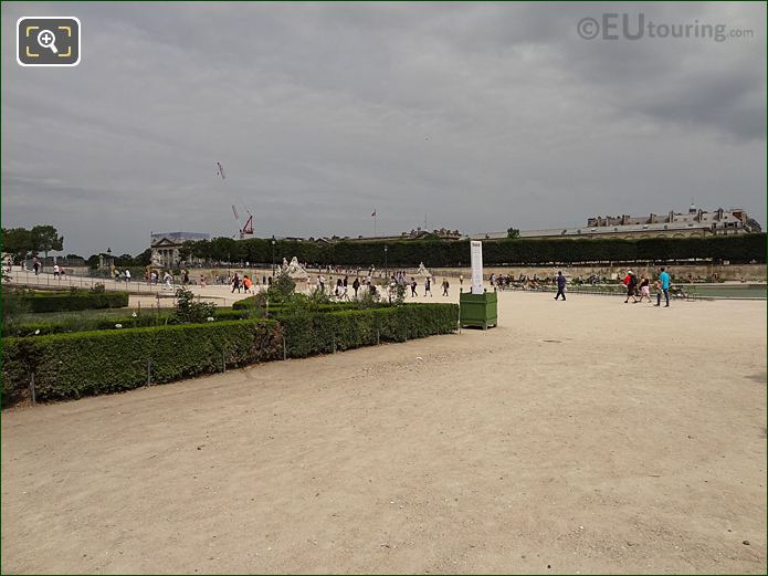 Fer a Cheval horse shoe area in Jardin des Tuileries looking NW