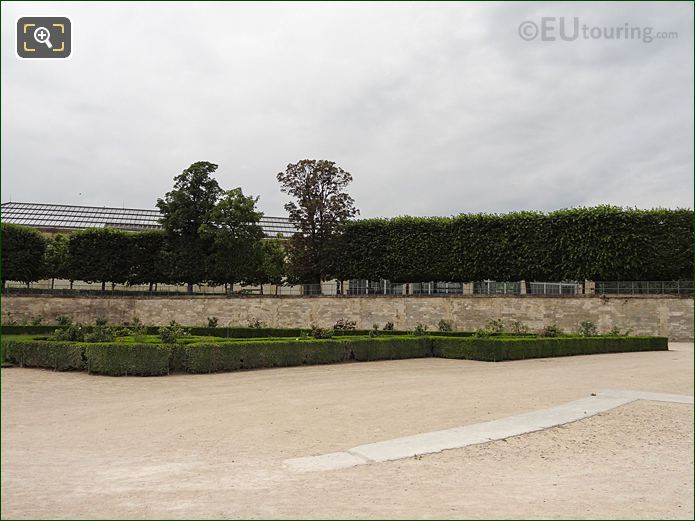 View South to Roseraie Sud garden, Jardin des Tuileries