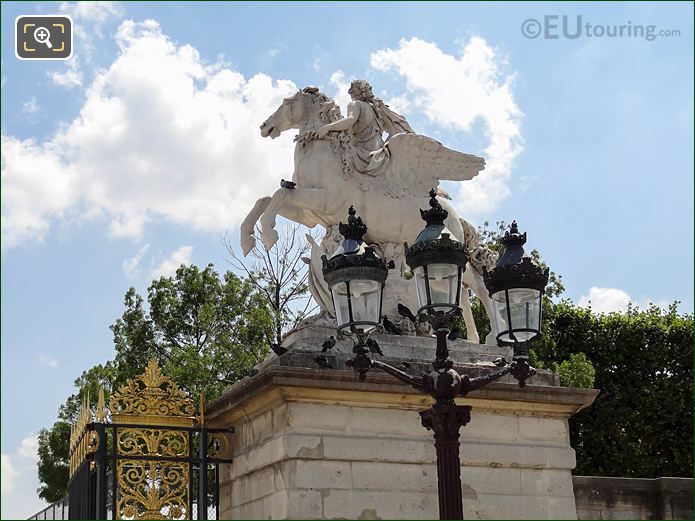 Fame Mounted on Pegasus West entrance Tuileries Gardens SE
