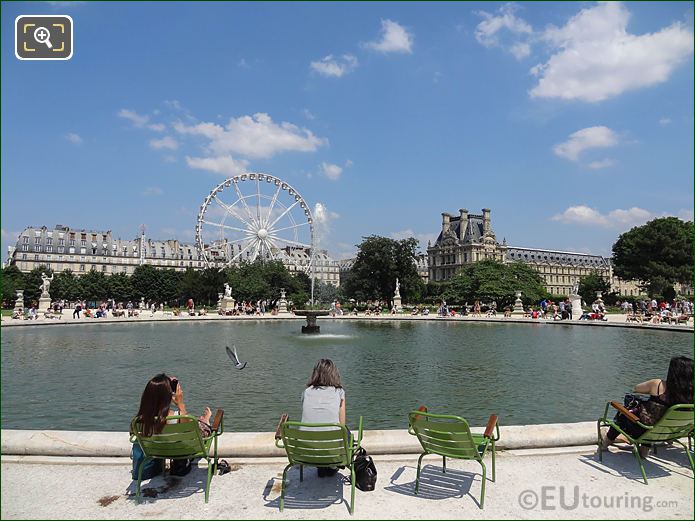 Ferris Wheel and Grand Bassin in Grand Carre, Jardin des Tuileries