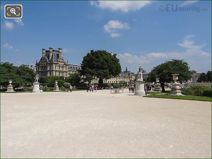 Grand Carre in Jardin des Tuileries looking East
