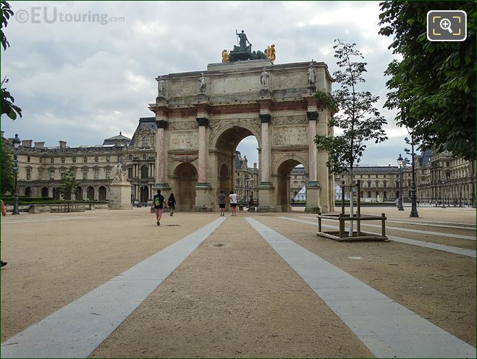 Arc de Triomphe du Carrousel Jardin des Tuileries looking East