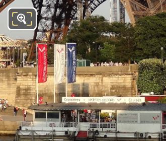 Vedettes de Paris dock under the Eiffel Tower