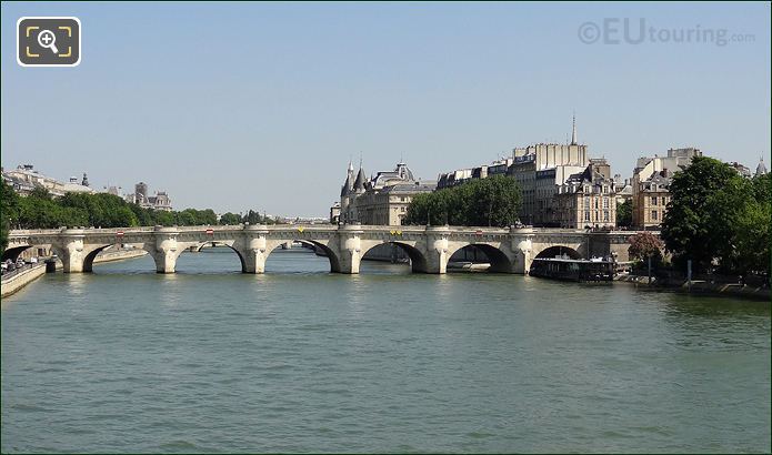 view of Pont Neuf and Vedettes du Pont Neuf dock