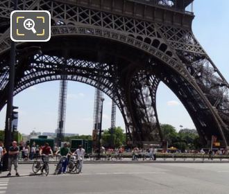 Velib bikes at the Eiffel Tower