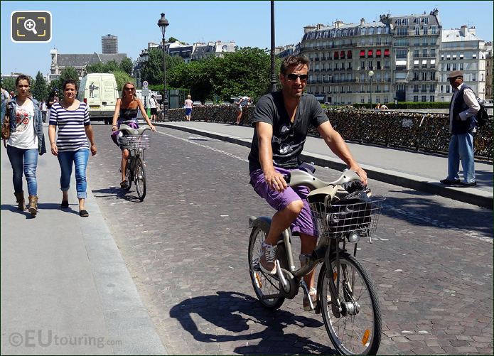 Velib bikes on Pont de l'Archeveche