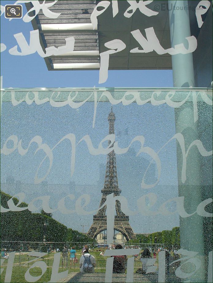 Wall For Peace and the Eiffel Tower