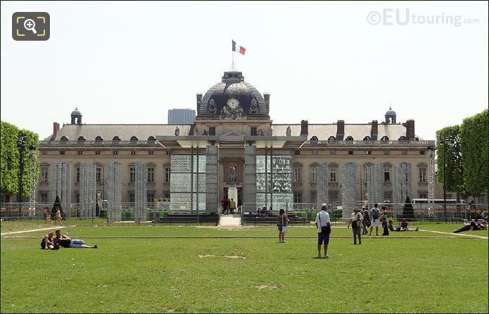 Wall For Peace and former military training ground of Ecole Militaire 