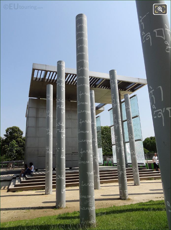Wall For Peace stainless steel columns