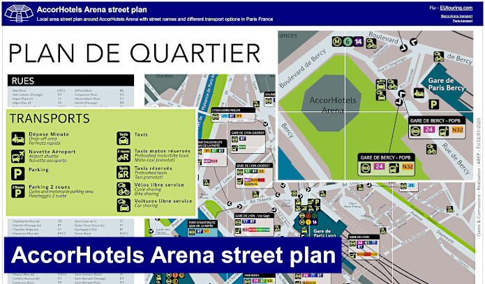 AccorHotels Arena street plan