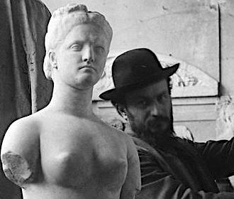 Antoine Bourdelle working