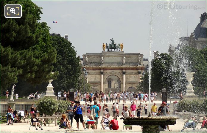 Arc de Triomphe du Carrousel and Tuileries Gardens
