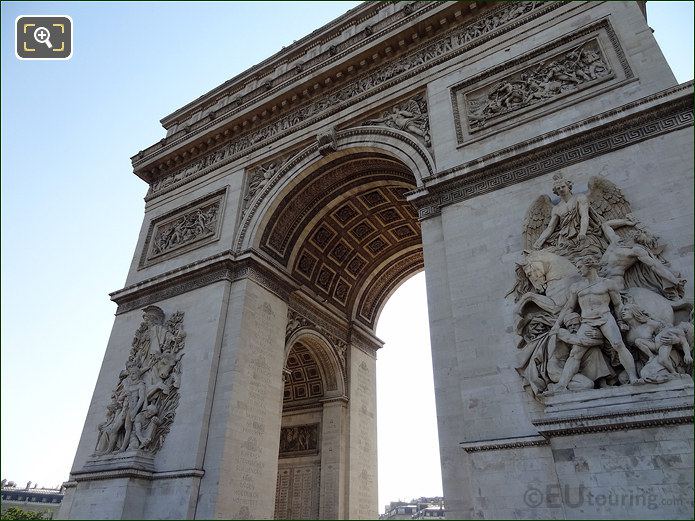 Arc de Triomphe Paris entablature