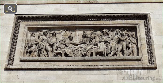 Arc de Triomphe battle scene carving