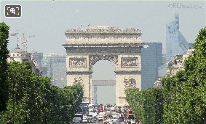 Arc de Triomphe and Avenue des Champs Elysees