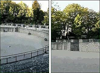 Round arena walls of Arenes de Lutece