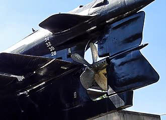 Propeller on the S636 Argonaute Submarine