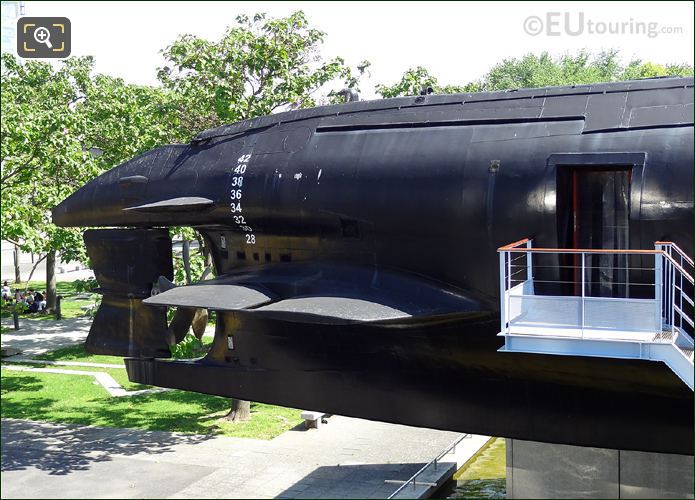 Starboard side of the S636 Argonaut Submarine