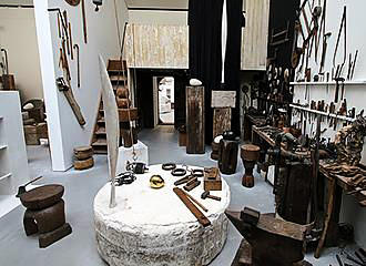 Art works inside Atelier Brancusi museum