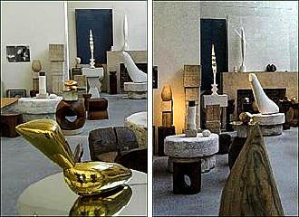 Modern art inside Atelier Brancusi museum