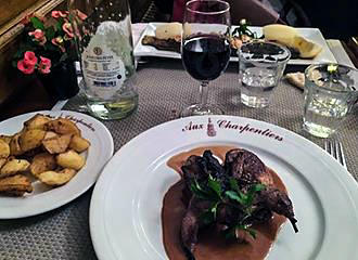 Cuisine at Aux Charpentiers Bistro