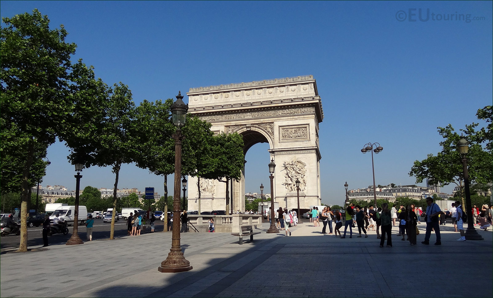 File:Avenue des Champs-Elysées from top of Arc de triomphe Paris