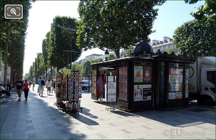 Magazine and souvenir stand Champs Elysees