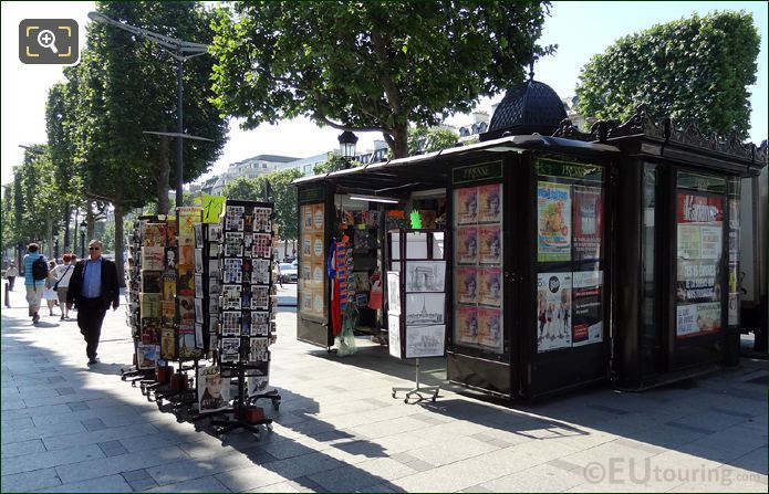 Avenue des Champs Elysees news kiosk