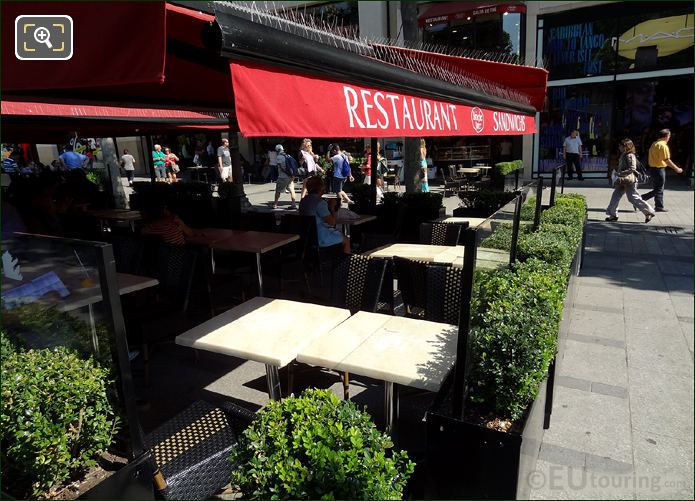 Cafe terraces on Avenue des Champs Elysees