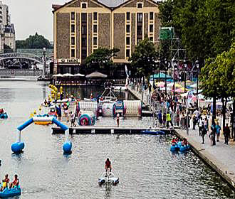 Water sports at Bassin de la Villette