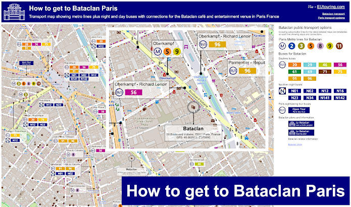 How to get to Bataclan transport map