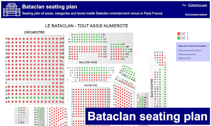 Bataclan seating plan