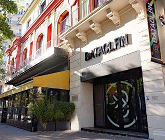 Bataclan facade and entrances