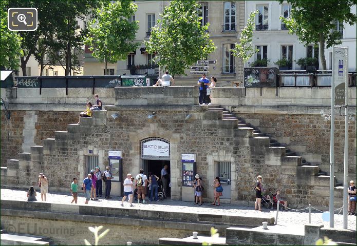 Batobus stop close to Notre Dame Paris