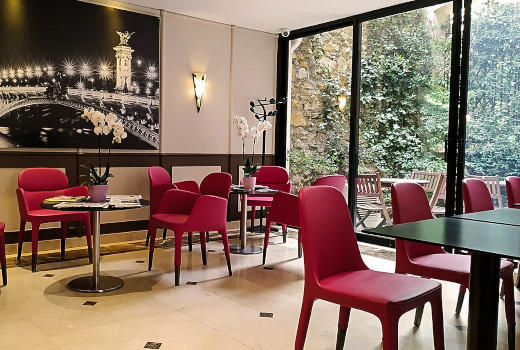 Best Western Au Trocadero hotel breakfast room