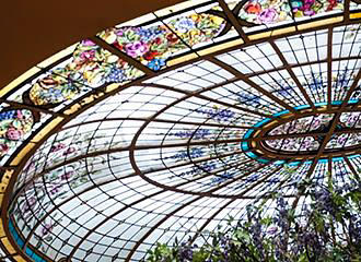 Bofinger stained glass dome roof