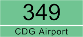 Paris bus 349 CDG Airport
