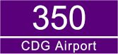 Paris bus 350 CDG Airport